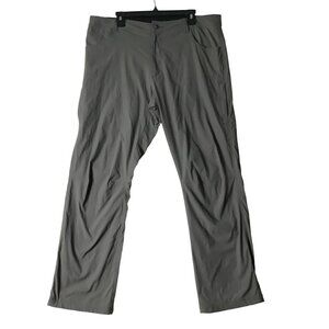 Eddie Bauer Mens 38”x32” Gray Nylon-Spandex Hiking Pants Fleece Lined